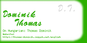 dominik thomas business card